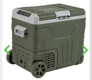 lot 3076 image: Costway Portable Refrigerator 50L 12V with Adjustable Temperature and Wheels New - Retail $0