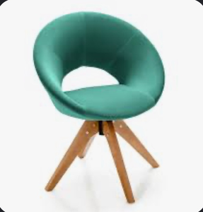 lot 3092 image: Swivel Accent Chair Green (loose hardware) - Retail $0