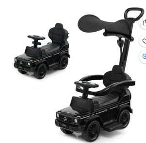 lot 3094 image: Costway Mercedes Benz G350 Unisex Ride on Push Car, PPSteel, Black, 34.3x 15.5x 37.4 - Retail $0