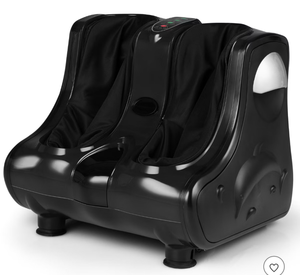 lot 3097 image: Costway Leg Massager Shiatsu Kneading Rolling Vibration Heating Foot Calf Black - Retail $0