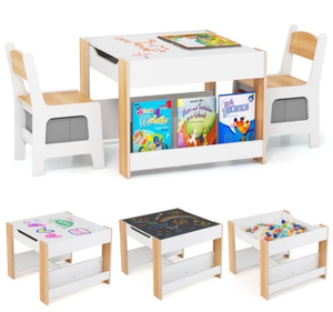 lot 3132 image: Kids Activity Table and Chair Set HY10282NA - Retail $0