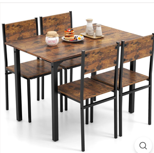 lot 3137 image: Dining Table Set for 4, 5-Piece Kitchen Table Set with Dinner Table, Dining Chairs - Retail $0