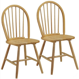 lot 3159 image: Wooden Dining Chairs Set of 2 - Retail $0