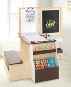 lot 3181 image: Costway Kids Art Center 7 - 10 Adjustable Double Sided Art Easels - Retail $0