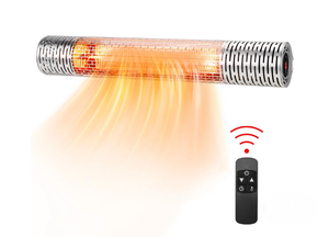 lot 3184 image: 1500W Wall-Mounted Infrared Heater Indoor & Outdoor Electric Heater With Remote (works and emits heat instantly) - Retail $0