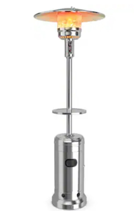 Costway 50000btu Patio Heater (white/silver) Wheels & Tabletop  - Retail: $0