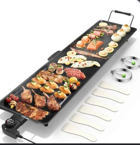 lot 3193 image: Electric Grille Griddle (slightly bent on top, see pic) - Retail $0