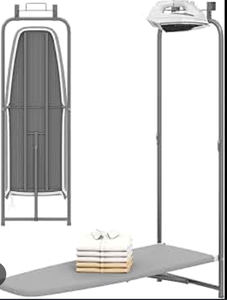 lot 3199 image: Hanging Ironing Board Iron Rack Over the door Ironing Board - Retail $0