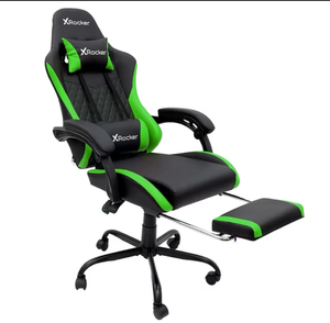 X Rocker 7003501 Green Apex PC Gaming Chair with Massage Function and Footrest, - Retail: $0