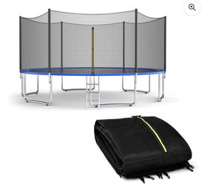 lot 3230 image: 10 ft. Black Trampoline Safety Net Replacement Protection Enclosure Net - Retail $0
