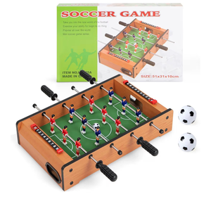 lot 3240 image: Foosball Table, 20 Inch Mini Tabletop Soccer Table with 2 Balls, Score Keepers, Portable Football Table for Kids, Family Night, Game Rooms - Retail $0