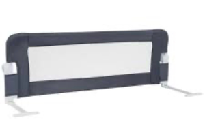 lot 3241 image: 60-inch, grey, foldable bed rail for toddlers - Retail $0