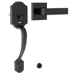 lot 3275 image: 2 pack of deadbolt door handles  - Retail $0