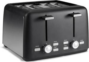 lot 908 image: Amazon Basics 4-Slice Toaster, 7 Settings, Extra Wide Slots, 1500W