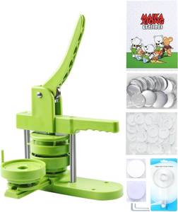 lot 911 image: $60 Button Maker Machine 75mm DIY Pin Button Press Kit with 100 Parts