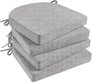 lot 922 image: Basic Beyond Chair Cushions, 4 Pack, Dining Chairs, 16x16, Grey
