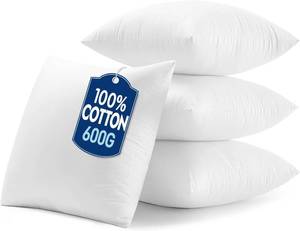 lot 937 image: MIULEE 20x16 Pillow Inserts with Cotton Cover, Set of 4