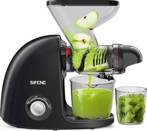 lot 969 image: $84 SIFENE Cold Press Juicer, Slow Masticating, Dual Mouth, Black