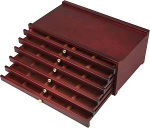 lot 995 image: $56 MEEDEN 6-Drawer Wood Artist Storage Box with Beechwood (Walnut)