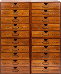 $120 Vintage Countertop Drawers Set   Stackable Mini Filing Cabinets
