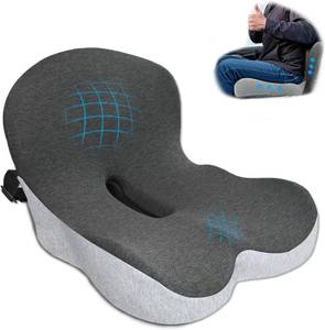 lot 1013 image: Memory Foam Seat Cushion with Lumbar Support for Back Relief, Car
