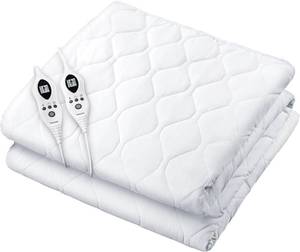 lot 1017 image: $84 Beurer UWB70 Heated Mattress Pad Queen, Dual Control, 60x80