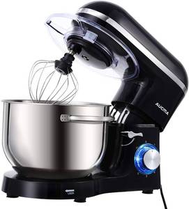 lot 1034 image: $100 MINT BLUE Aucma Stand Mixer 6.5-Qt 660W 6-Speed Tilt-Head with Dough
