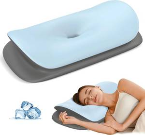 lot 1057 image: Cervical Neck Pillow with Ergonomic Memory Foam, Breathable Cover
