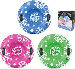 lot 1077 image: Snow Tube 3 Packs Sledding Inflatable Snow Sleds with Handles