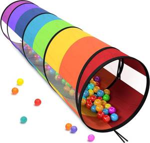 lot 1080 image: Extra-Large Play Tunnel for Toddlers 1-3 yrs, Pop-Up Crawl Tube