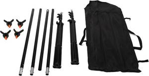 lot 1083 image: $123 Photo Backdrop Stand Kit - Aluminum Alloy, 4 Crossbars, 4 Clamps