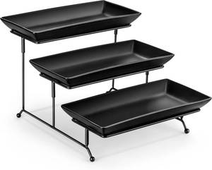 lot 1088 image: MALACASA 3-Tier Tray, 12-Inch Black Stand