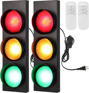 lot 1091 image: $113 yeesport Traffic Light Wall Lamp, 2 Pcs Retro Light with Remote