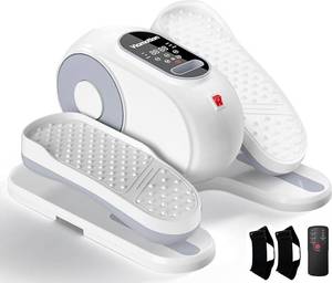 lot 1105 image: $65 Under Desk Elliptical Machine, Leg Exerciser with Remote, Portable