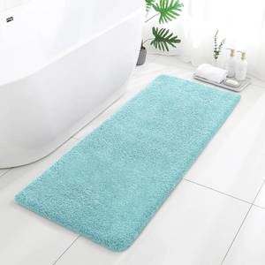 lot 1107 image: Aqua Haze 24x60 Bath Rug Runner - Non-Slip Microfiber Mat