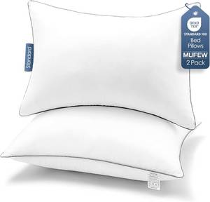lot 1130 image: Pillows Set of 2, Ultra Thick Down Alternative, Cooling, Washable