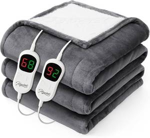 lot 1140 image: $54 Homemate Heated Electric Blanket Queen ETL, 10 Levels, Auto Off 8h