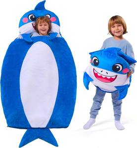 lot 1142 image: JOIEDOMI Kids Sleeping Bag Nap Mat with Pillow & Blanket, 60x39
