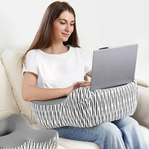 lot 1147 image: DONAMA Reading Pillow for Gaming, Lap Desk Pillow Side Pockets