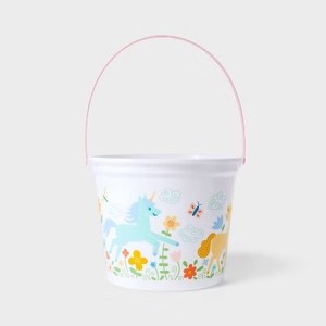 lot 1157 image: 5 PACK Plastic Easter Unicorn Bucket - Spritz