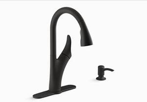 lot 1164 image: $180 kohler Touchless Pull-Down Kitchen Faucet with Soap Dispenser