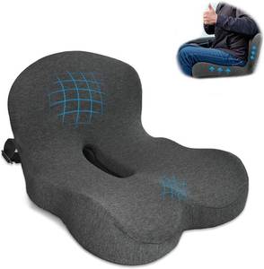 lot 1166 image: Memory Foam Seat Cushion with Lumbar Support for Back Relief, Car