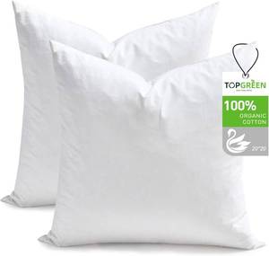 lot 1169 image: Feather Down Pillow Inserts 20x20, Set of 2