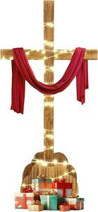 lot 1172 image: $51 Kuabiz Extra Large Wood Cross 59-Inch Standing Easter Decor