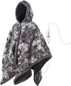 lot 1182 image: $66 WOOMER Wearable Heated Electric Blanket 50x60, 4 Heat Levels