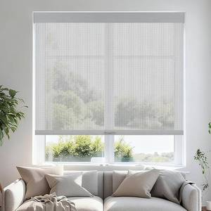 lot 1184 image: $60 Persilux Free-Stop Cordless Roller Shades 5% Openness 30x72 Grey