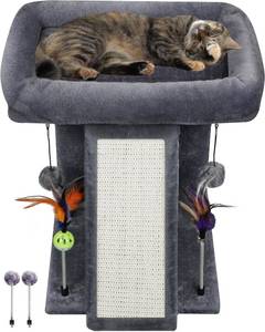 lot 1188 image: TWDEPART Cat Tree Tower with Scratching Post, Indoor Cats, Grey