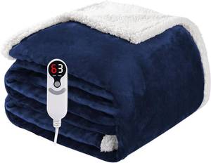 lot 1195 image: Electric Heated Blanket 72x84, 9 Heat Settings, Overheat Protect