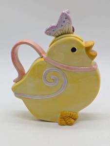 lot 22302 image: Yellow Duck Mini Teapot with Butterfly