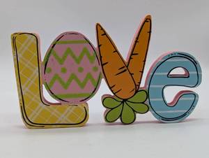 lot 22322 image: Easter LOVE Word Art Decoration